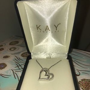 Kay Jewelers Double Heart Diamond Necklace